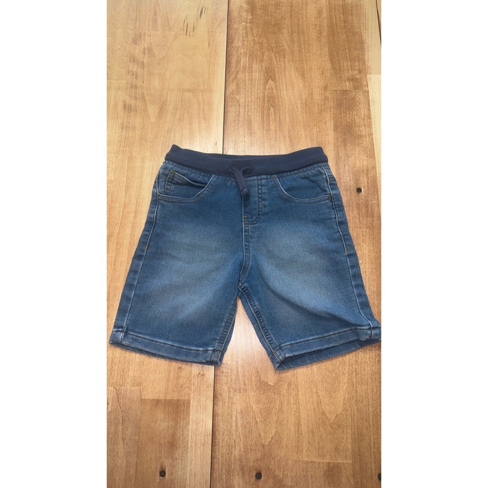 Garanimals Boys Denim Shorts‎ Elastic Waist Drawstring Blue Size 4T